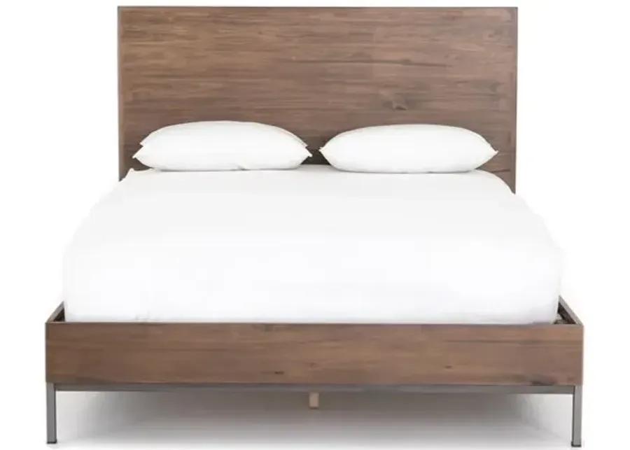 Justina Bed - Auburn Poplar - Brown