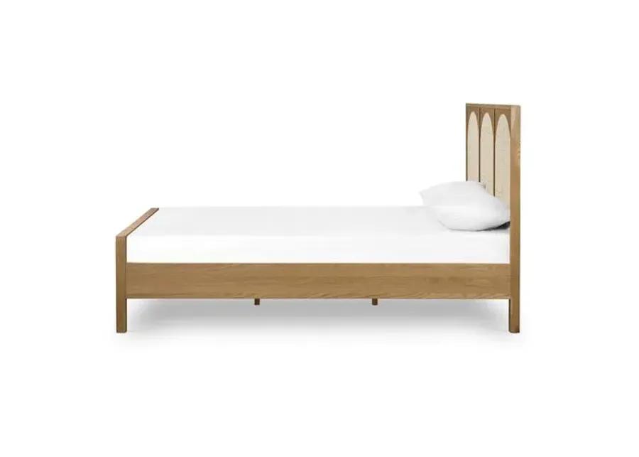 Willa Cane Bed - Honey Oak - Beige