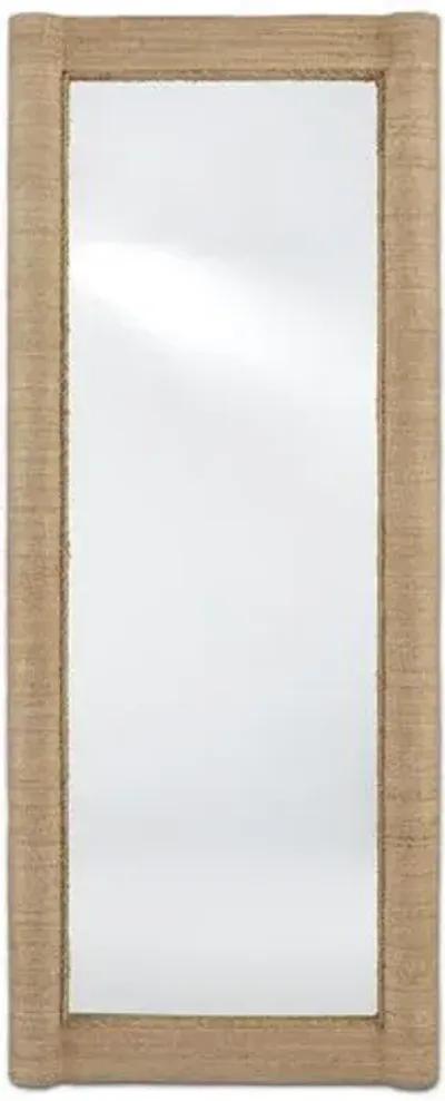 Vilmar Rope Floor Mirror - Natural - Currey & Company