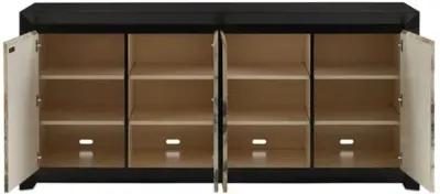 Karlson Credenza - Stained Vellum/Caviar Black - Currey & Company