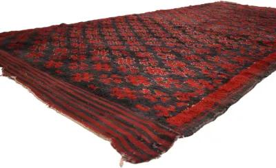 Vintage Moroccan Rug - 05'09 x 11'00 - Esmaili Rugs & Antiques - Red - Red