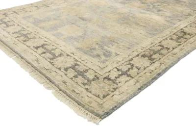 Transitional Oushak Rug - 04'02 x 06'00 - Esmaili Rugs & Antiques - Beige - Beige