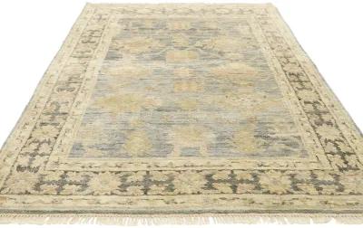 Transitional Oushak Rug - 04'02 x 06'00 - Esmaili Rugs & Antiques - Beige - Beige