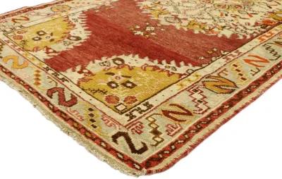 Vintage Oushak Rug - 03'05 x 06'09 - Esmaili Rugs & Antiques - Red - Red