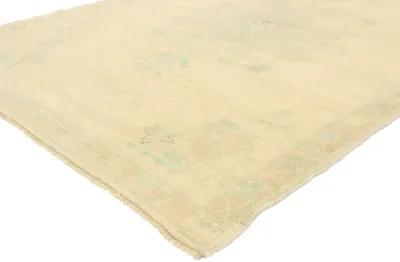 Vintage Oushak Rug - 04'01 x 06'02 - Esmaili Rugs & Antiques - Beige - Beige