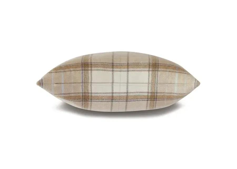 Caleb 20x20 Plaid Pillow - Tan/Beige - Eastern Accents