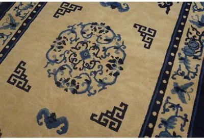 Chinese Peking Rug 4'2" x 6'9" - Beige - Beige