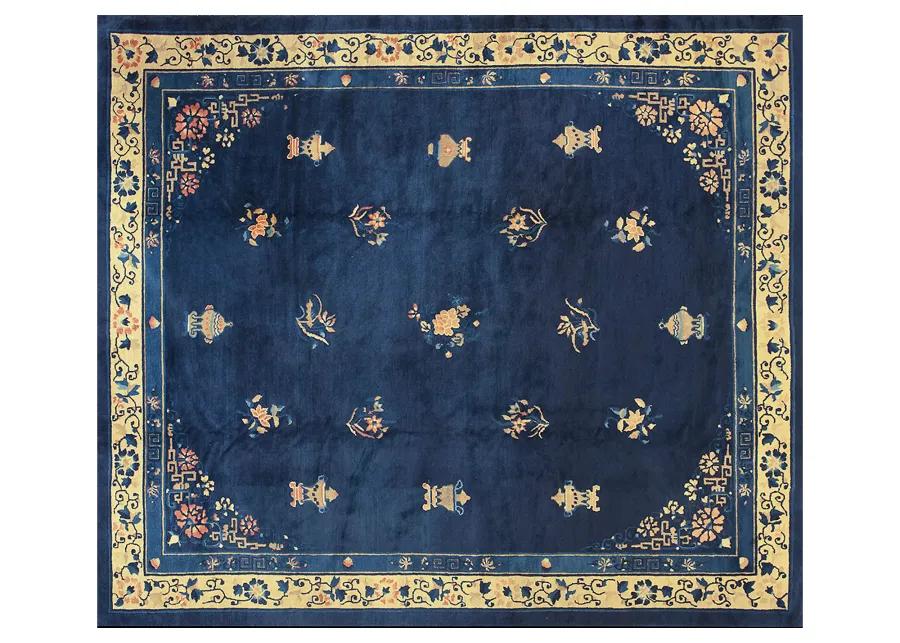 Chinese Peking Rug 8'2" x 9'6" - Blue - Blue