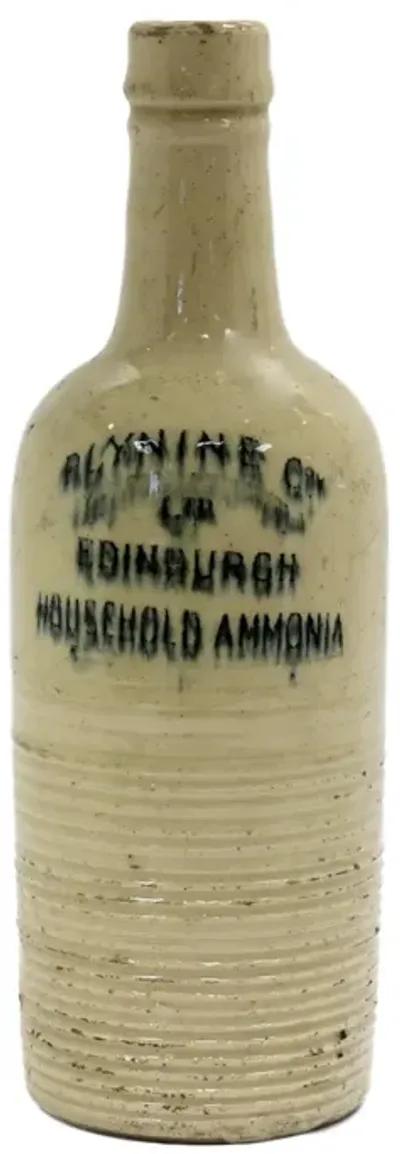 Antique English Laundry Amonia Bottle - New England Mercantile - Beige