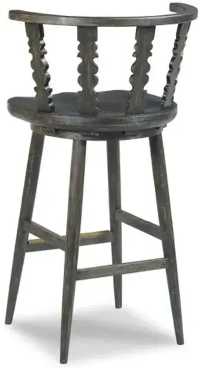 Fable Bar Stool - Worn Black - Lauren Liess