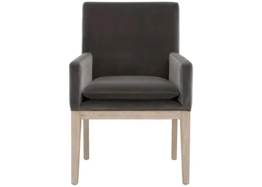 Callie Armchair - Dark Dove Velvet - Gray