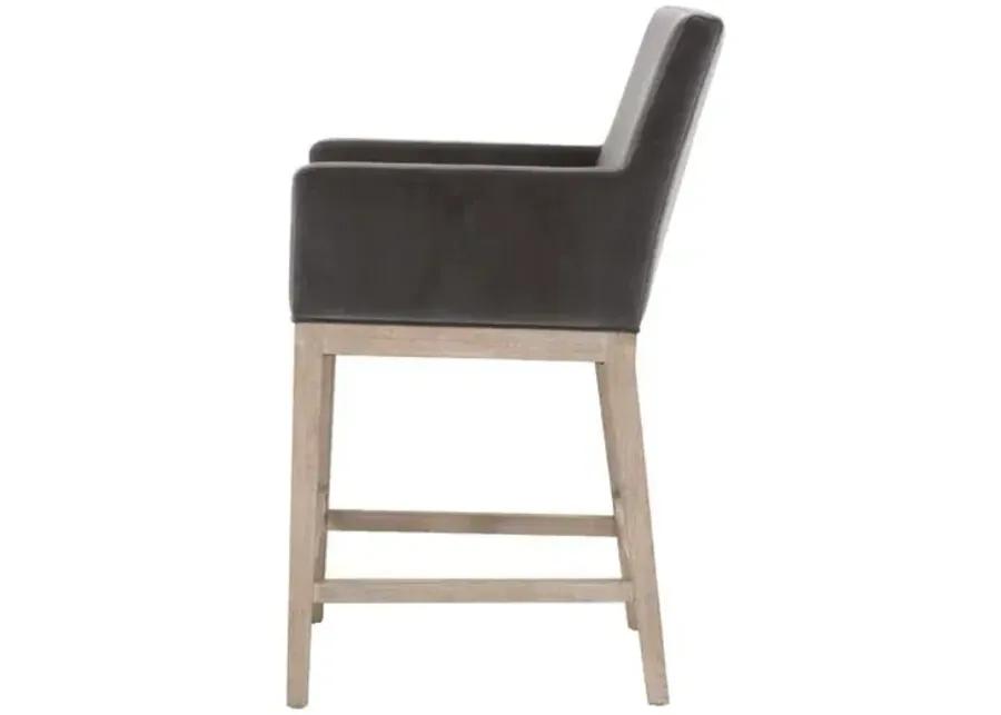 Callie Counter Stool - Dark Dove Velvet