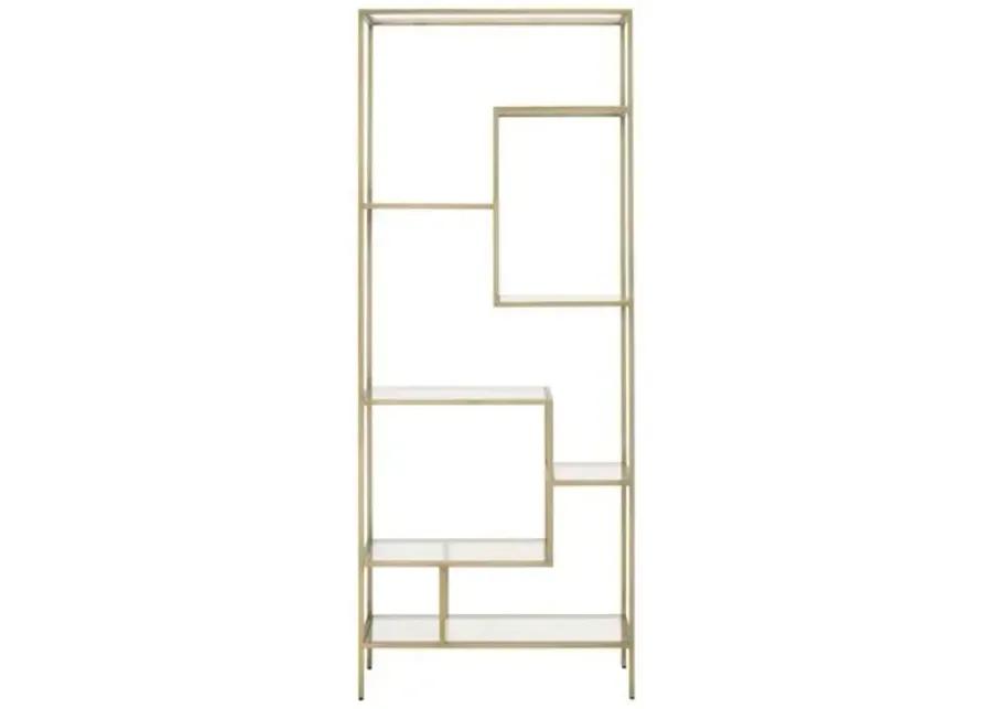 Gabby Bookcase - Brass - Gold