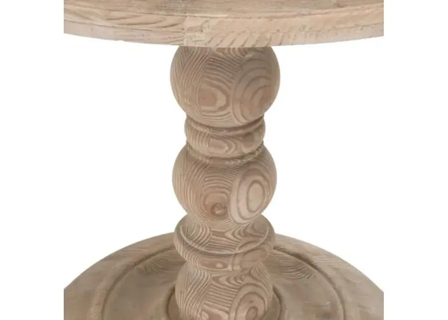 James 36" Round Dining Table - Smoke Gray Pine