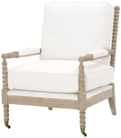 Chloe Spindle Club Chair - Pearl Performance