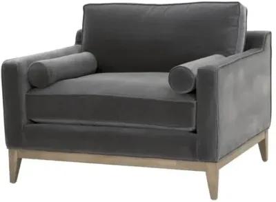 Callie Velvet Club Chair - Dark Dove