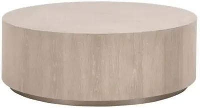 Eliza Oak Large Coffee Table - Natural Gray/Silver