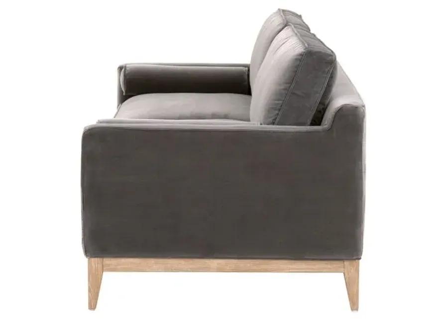 Callie 86" Sofa - Dark Dove Velvet