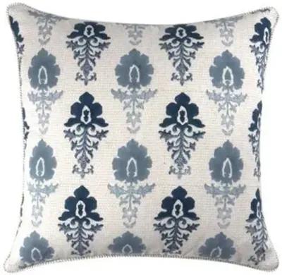 Fleur Ombre 20x20 Pillow - Blue/Ivory - Pyar & Co.