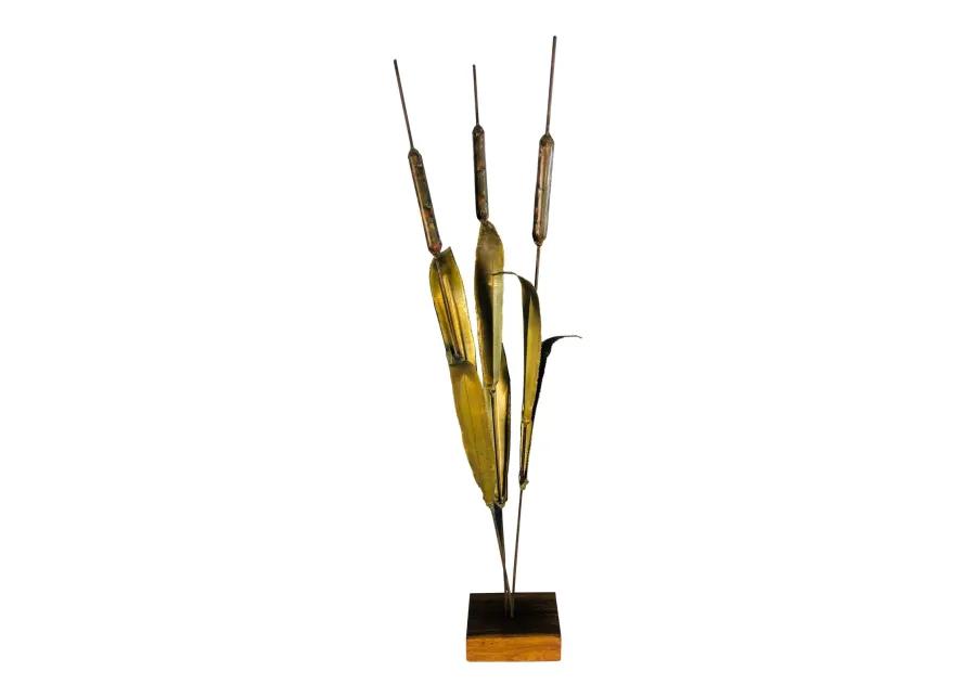 Cat Tail Sculpture - 2-b-Modern - Gold