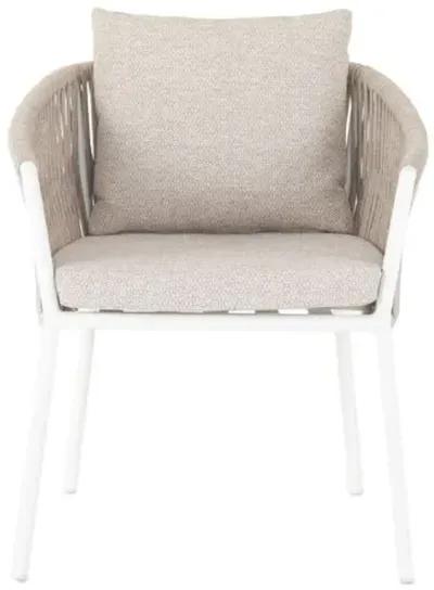 Archer Outdoor Dining Chair - White/Sand