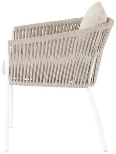 Archer Outdoor Dining Chair - White/Sand