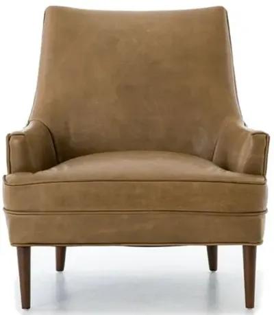 Luis Chair - Dakota Warm Taupe Leather - Brown