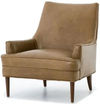 Luis Chair - Dakota Warm Taupe Leather - Brown