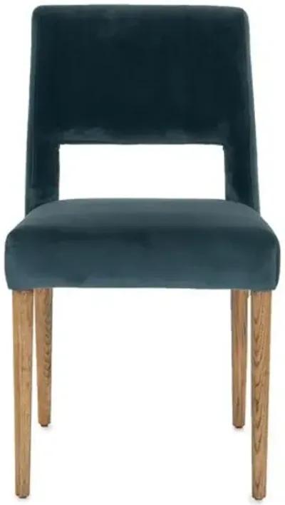 Gunnar Dining Chair - Teal Velvet - Green