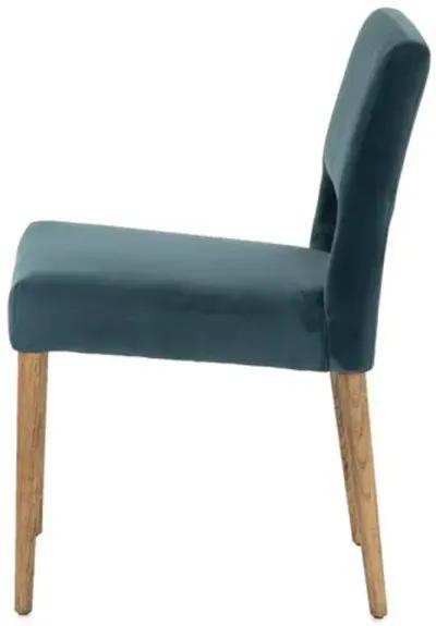 Gunnar Dining Chair - Teal Velvet - Green