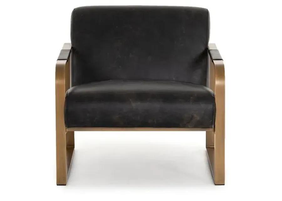 Sienna Leather Chair - Rialto Ebony - Black