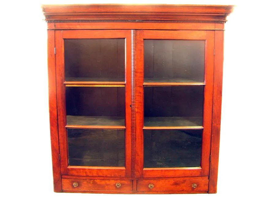 Antique Louis Philippe Cabinet w/Drawers - Chez Vous - Red