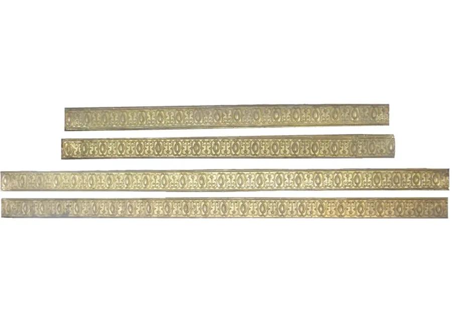 Antique French Gilt Metal Mouldings - Set of 4 - Chez Vous - Gold