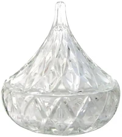 Crystal Teardrop Lidded Bowls - Set of 2 - Chez Vous - Clear