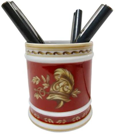 Raynaud Limoges French Pen Holder - The Emporium Ltd. - Red