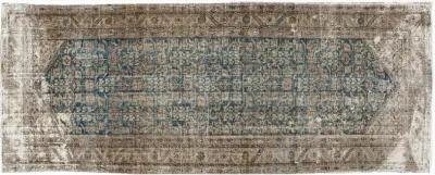 5'2 x13'2” Vintage Malayer Runner - Blue - Apadana