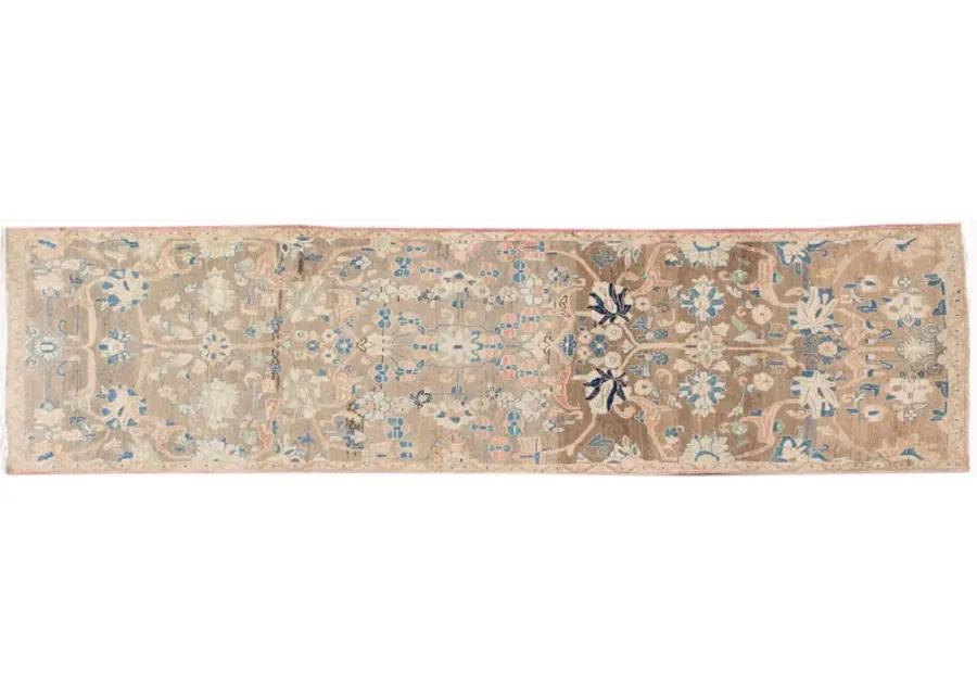 3'1''x12'6'' Vintage Wool Runner - Beige - Apadana