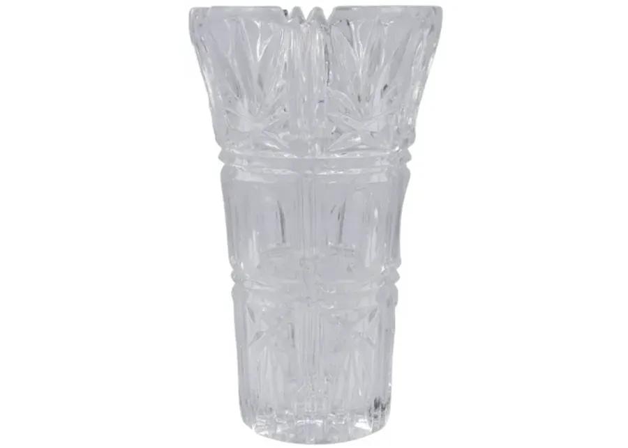 Art Deco Cut Glass Vase - Interesting Things - Clear