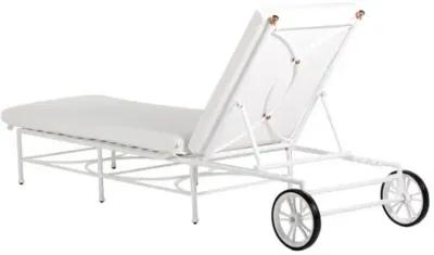 Frances White Outdoor Chaise - White - Comfortable, Sturdy, Stylish