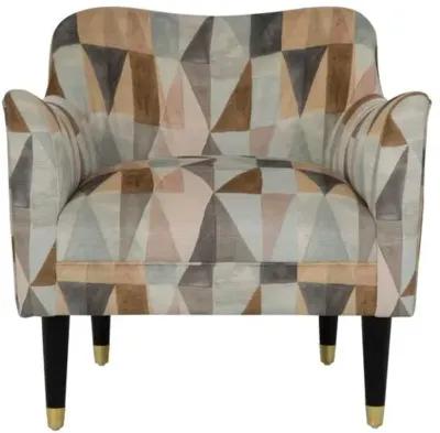 Alexander Patterned Accent Chair - Blush/Gray Multi - Kim Salmela, Comfortable, Durable, Cushioned