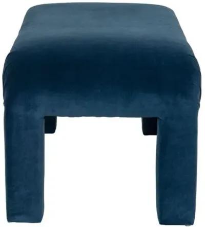 Vintage Hazel Waterfall Bench - Velvet - Kim Salmela - Blue