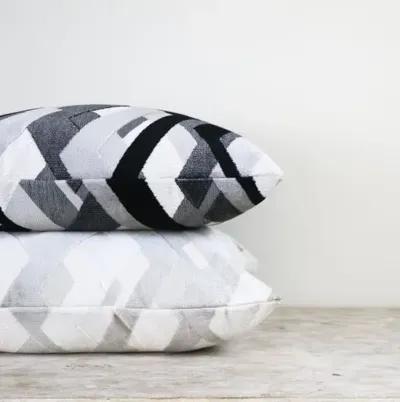 Hugh 22x22 Pillow - Onyx/Gray Velvet - The Piper Collection