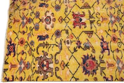 Vintage Turkish Art Deco Rug - Apadana - Yellow - Yellow