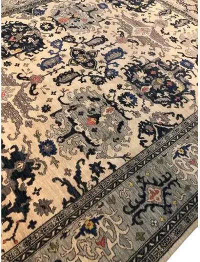 12'x15' Sari Michelle Rug - Ivory/Light Blue - F.J. Kashanian - Blue