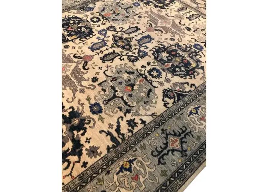 12'x15' Sari Michelle Rug - Ivory/Light Blue - F.J. Kashanian - Blue