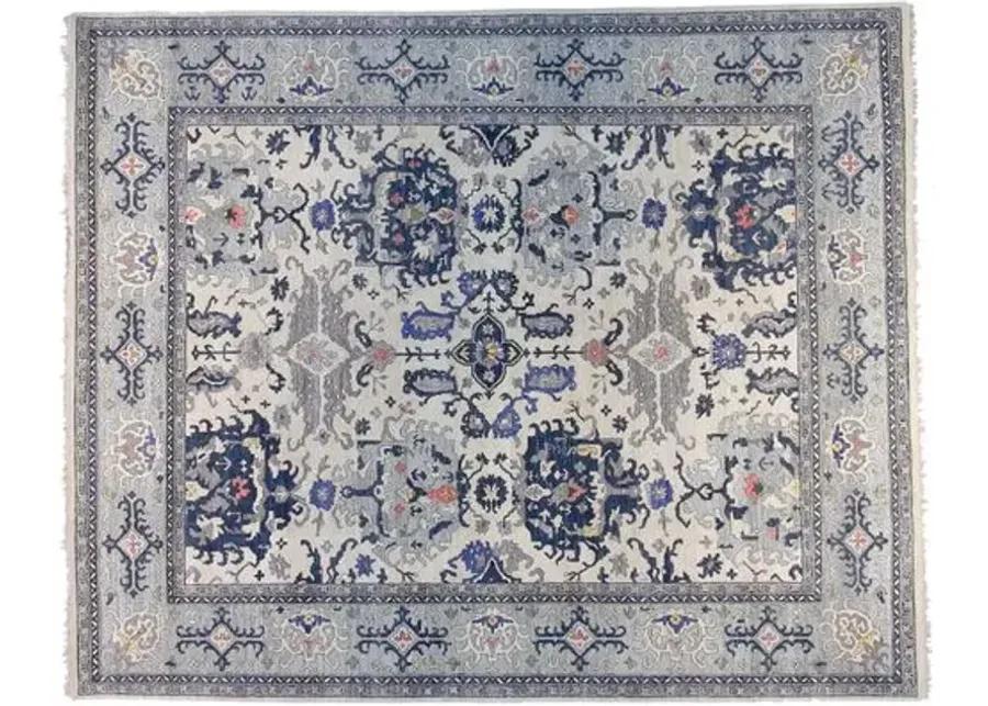 12'x15' Sari Michelle Rug - Ivory/Light Blue - F.J. Kashanian - Blue