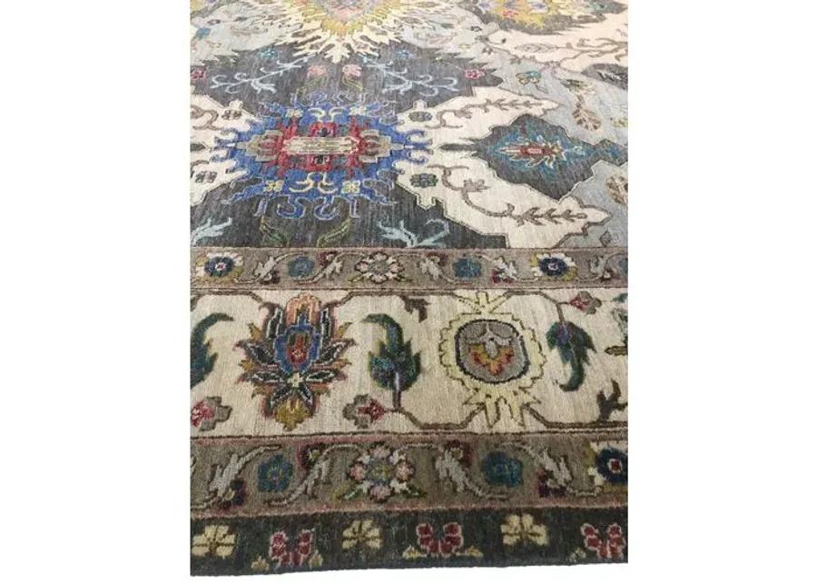 9'x12' Sari Circa Alexa Rug - Gray - F.J. Kashanian - Gray