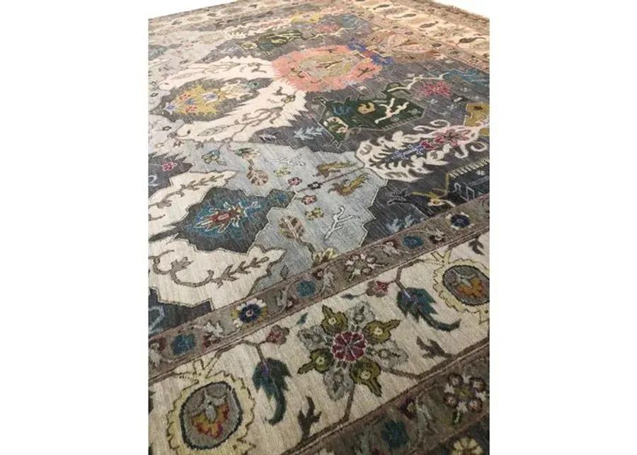 9'x12' Sari Circa Alexa Rug - Gray - F.J. Kashanian - Gray