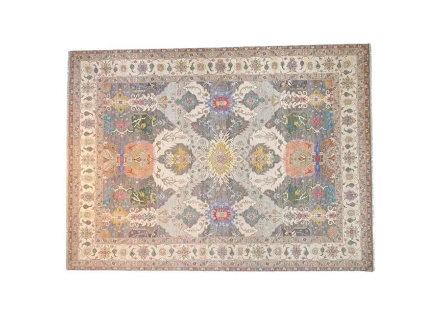 9'x12' Sari Circa Alexa Rug - Gray - F.J. Kashanian - Gray