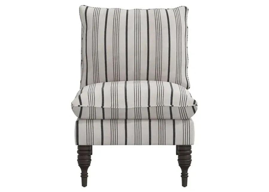 Daphne Slipper Chair - Alcot Coal - Black